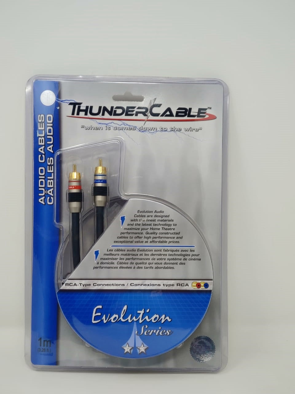 THUNDER CABLE Lead 2 Rca M - 2 Rca M 3.3' EVA-1M