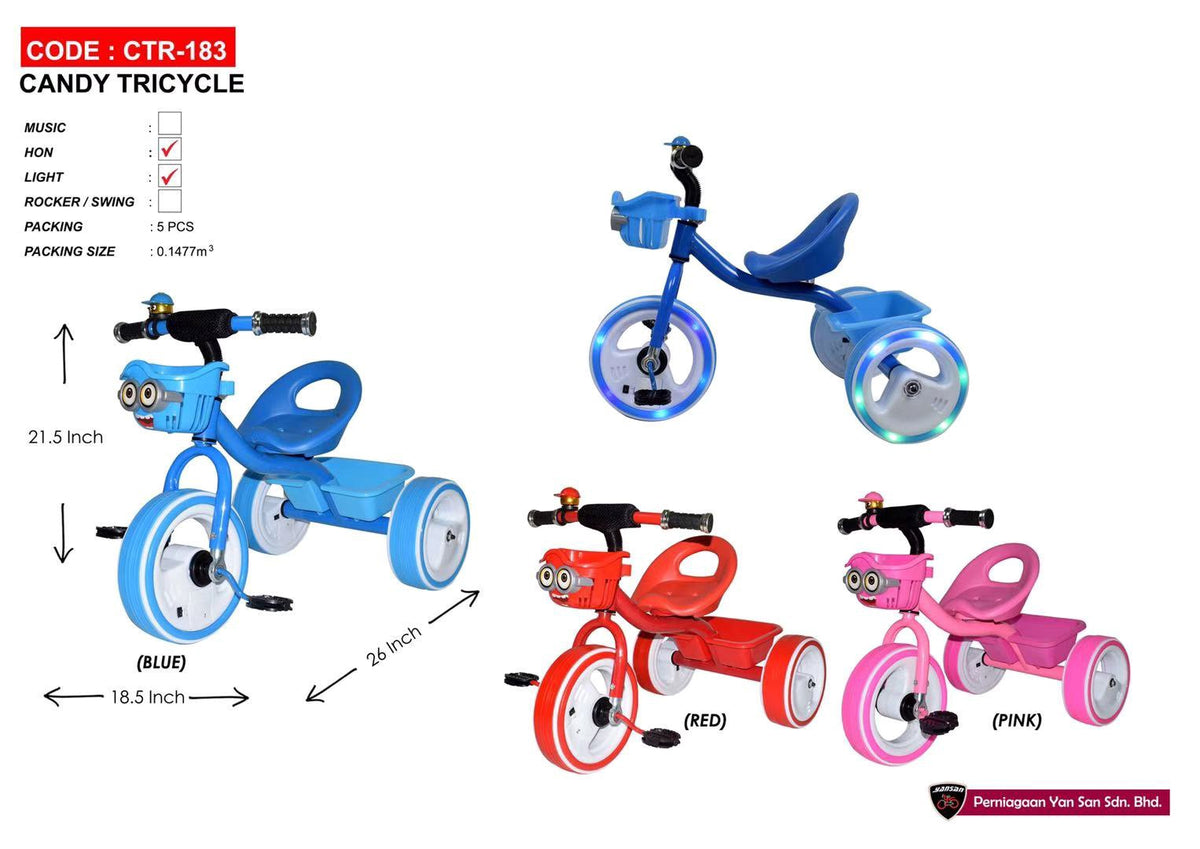 Tricycle 3 Wheel CTR-183 Lighted Weehls