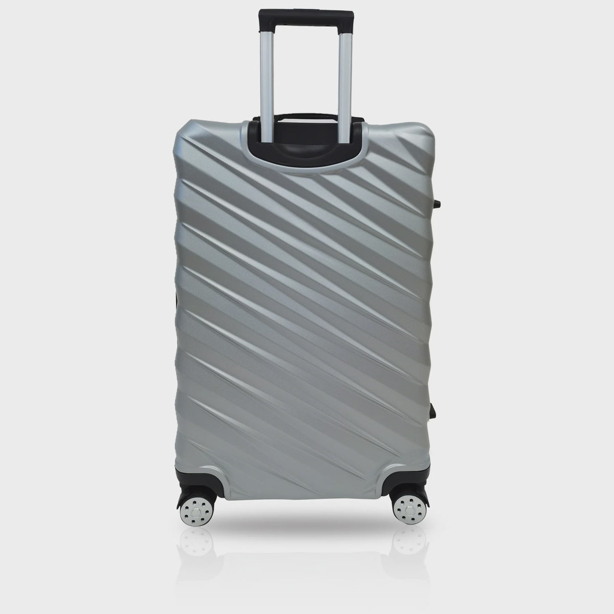 TUCCI ITALY Luggage Suitcase Large 28" Storto T0324-28IN-SILWT ABS Hard Cover 4 Wheel Spinner Silver White