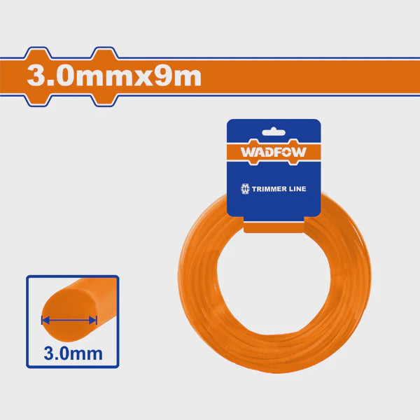 WADFOW Grass Trimmer Brush Cutter Line Spool Cord 9M 3MM WNG1143