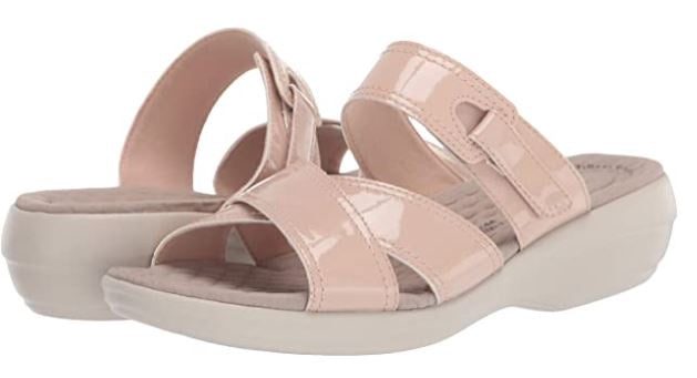 CLARKS Footwear Women's Alexis Art Flat Sandal Blush