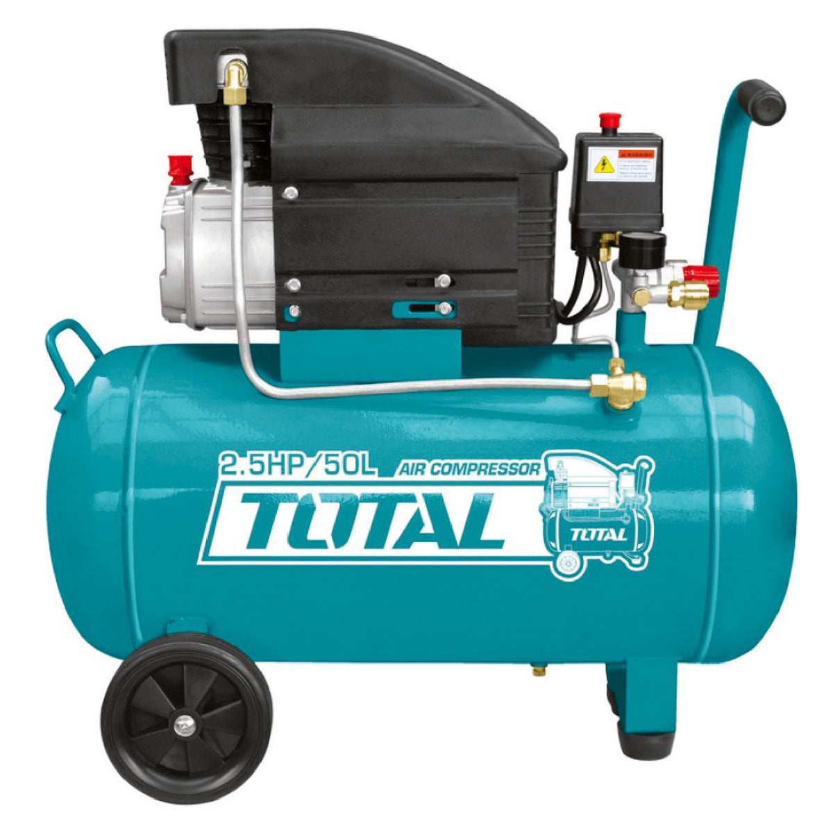 TOTAL Air Compressor 2.5HP 50L UTC125502