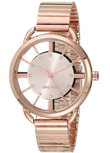 NINE WEST Watch Women Crystal Accented Bracelet 2534RGRG