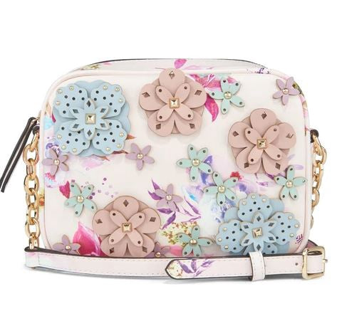 NINE WEST Bag 3D Floral Multi Crossbody