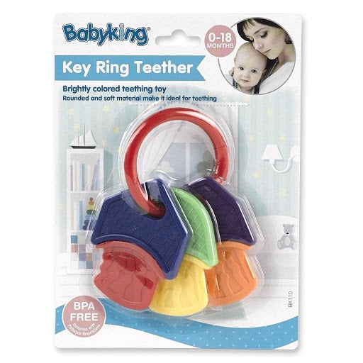 BABYKING Baby Teether Toy BK110 0-18MONTHS Key Ring Bpa Free