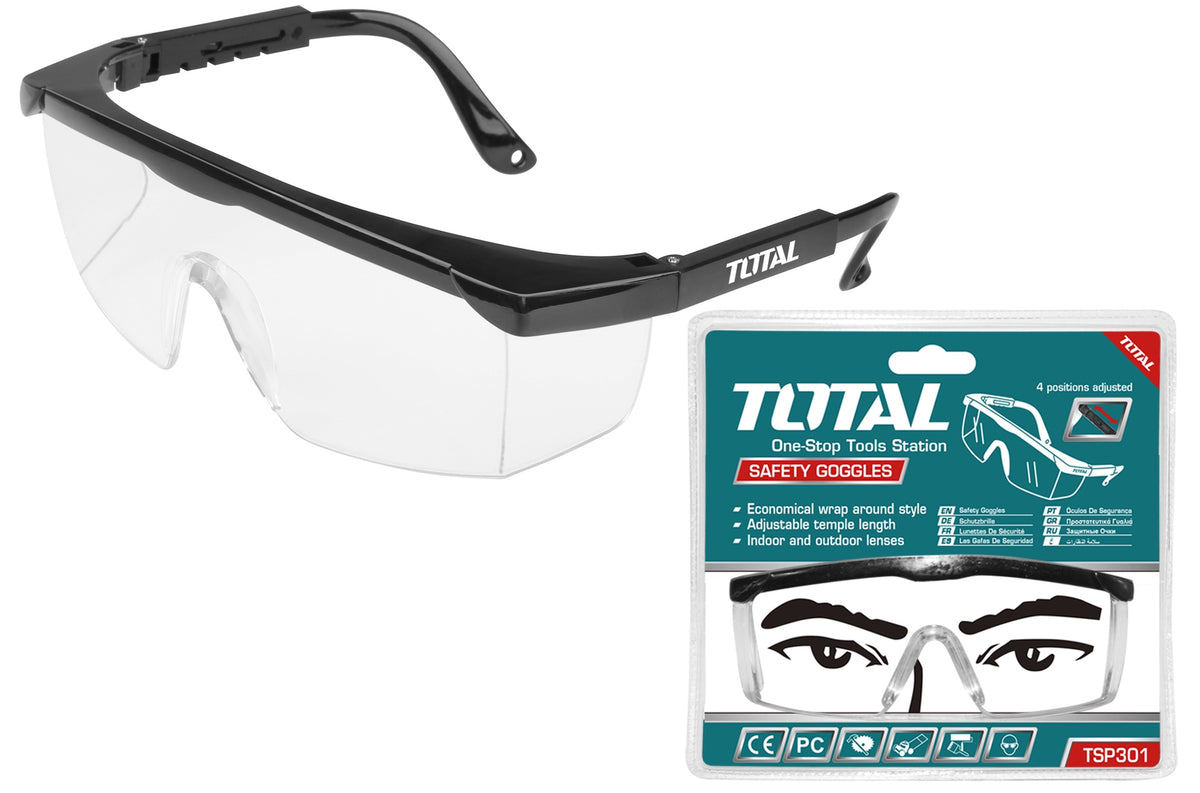 TOTAL Safety Goggles Clear Glass TSP301