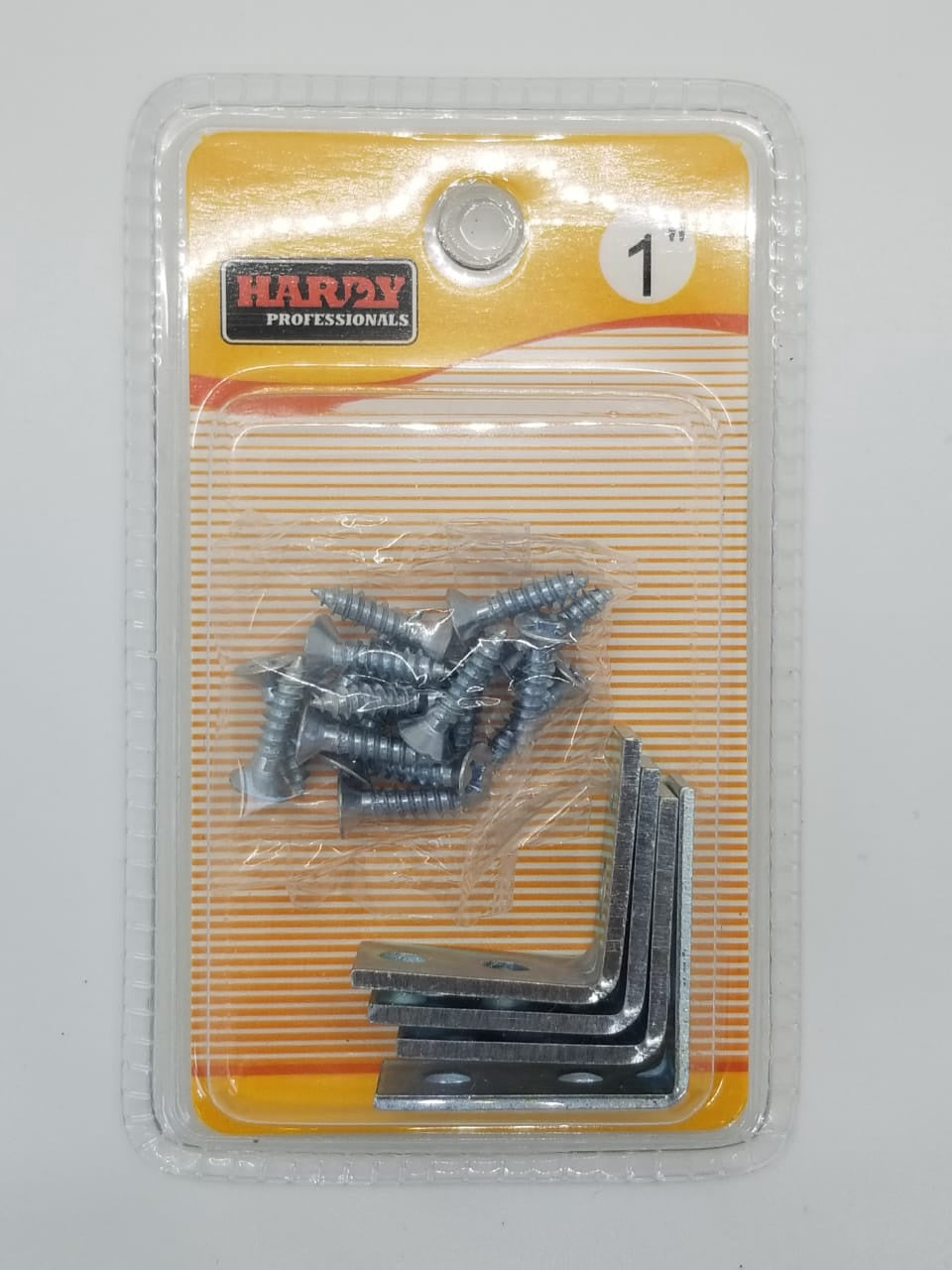 HARDY Angle Corner Bracket 1" 4PCS Pk W/SCREW