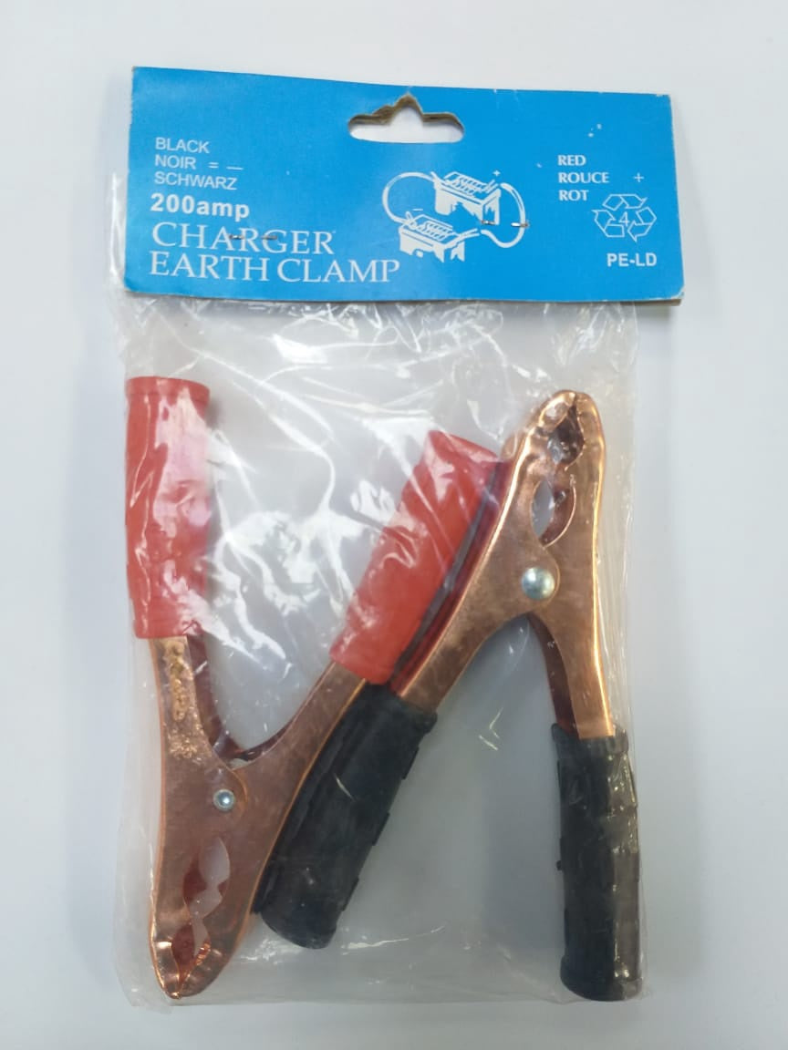 Clips Alligitor 200AMPS Blk & Red PE-LD
