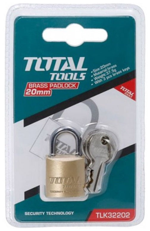 TOTAL Padlock 20MM TLK32202 Brass