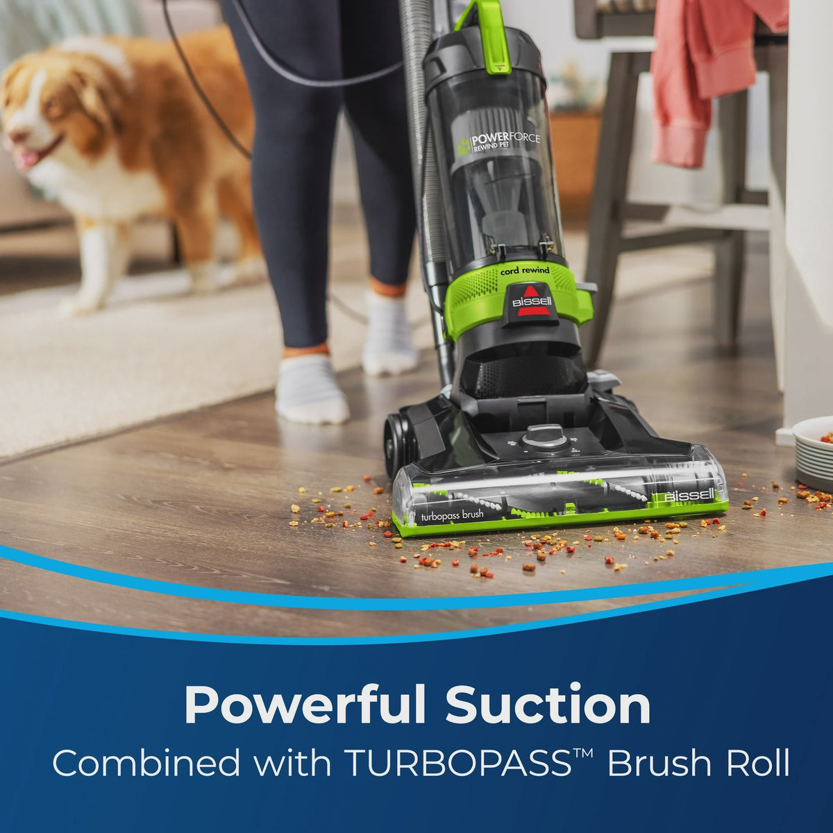 BISSELL Vacuum Cleaner 3333 Powerforce Helix Turbo Rewind 1Y