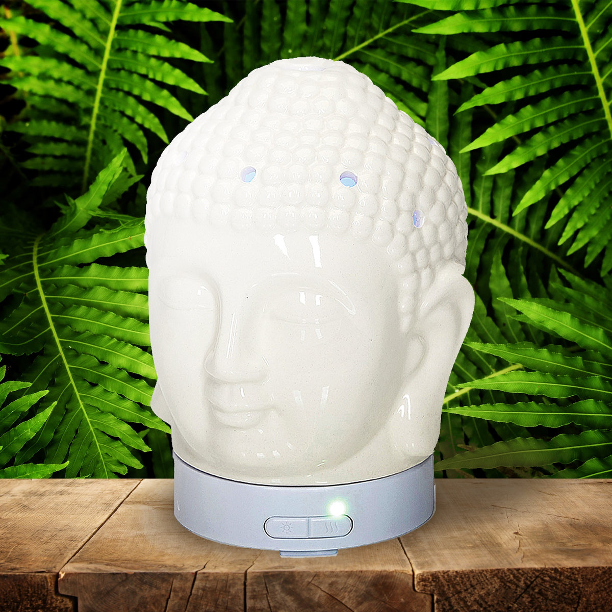 AROMAR Oil Diffuser Ultrasonic Ceramic Head White with 7 Color LED Lights 100ML 90602