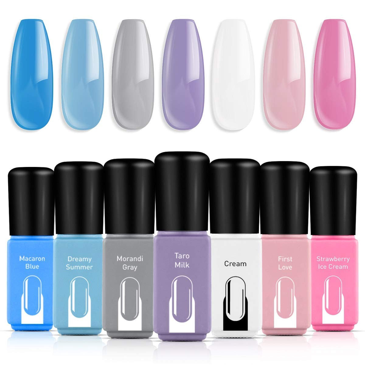 MODELONES Nails Gel Enamel Set 0928 Blue Peach White