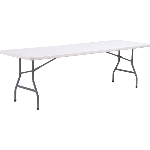 CLIFFSIDE Table Folding Plastic White 8FT GQT-HYC240 Stright Rectangle 95" X 30" X 29"