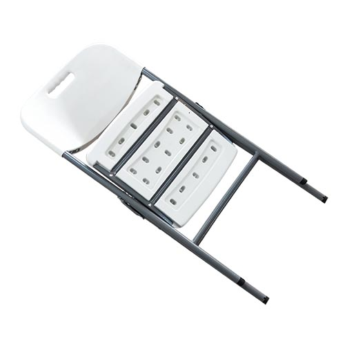 CLIFFSIDE Chair Folding GQT-HYY53 White Grey Metal Frame Sold Each