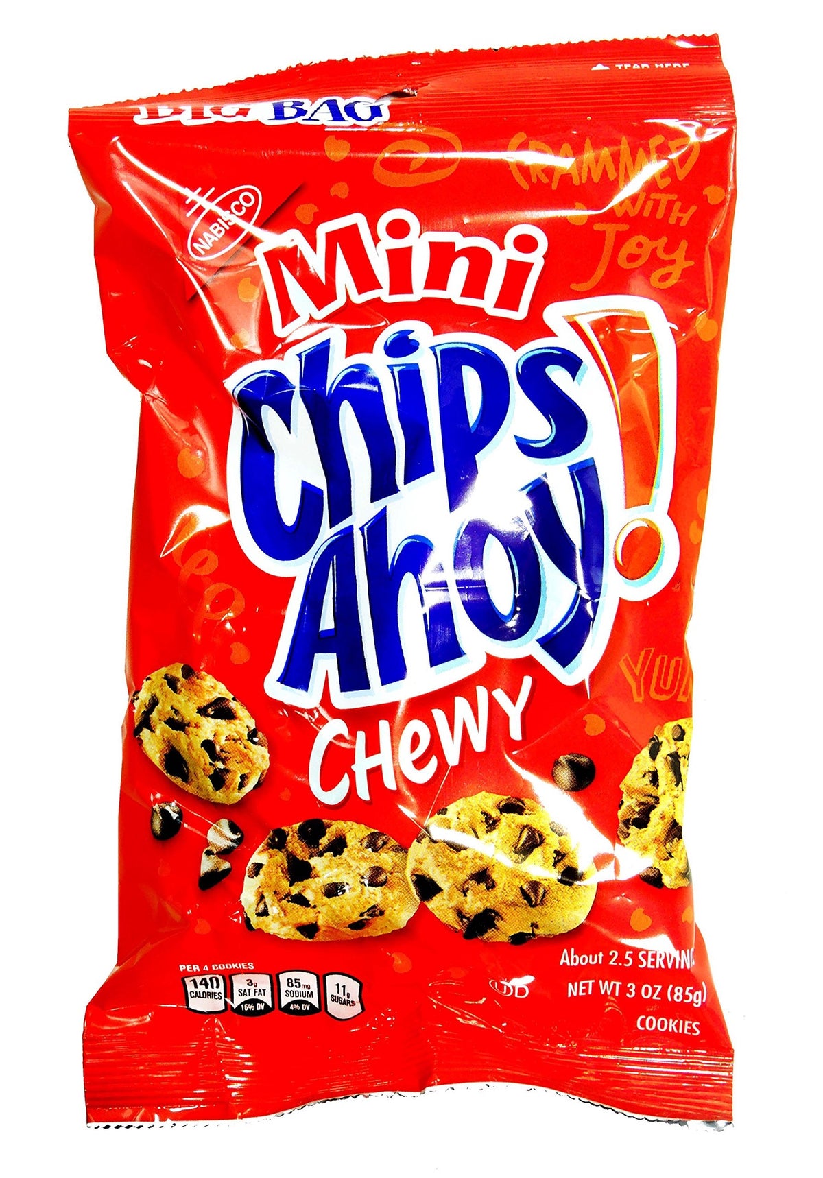 NABISCO Chips Ahoy! Mini Big Bag Chocolate Chewy Chip Cookies 3OZ 85G