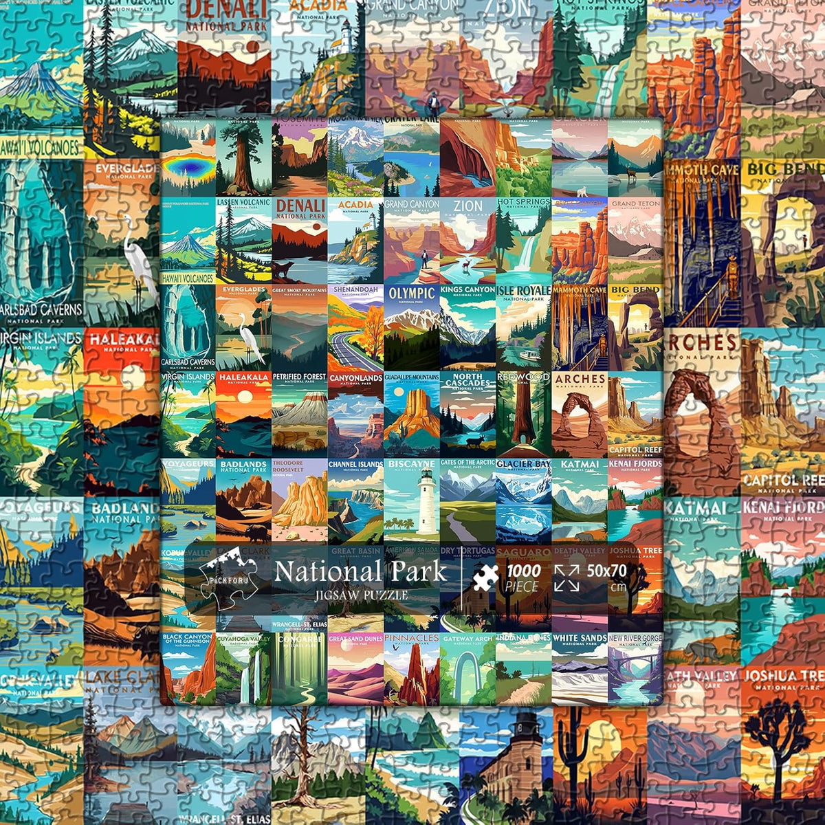 Puzzle Jigsaw 1000PC Travel Poster Landscape / National Parks