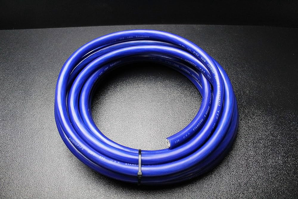 AUDIO PIPE Power Cable Car 4G PW-4-250 Yds Blu Sold Per Yard