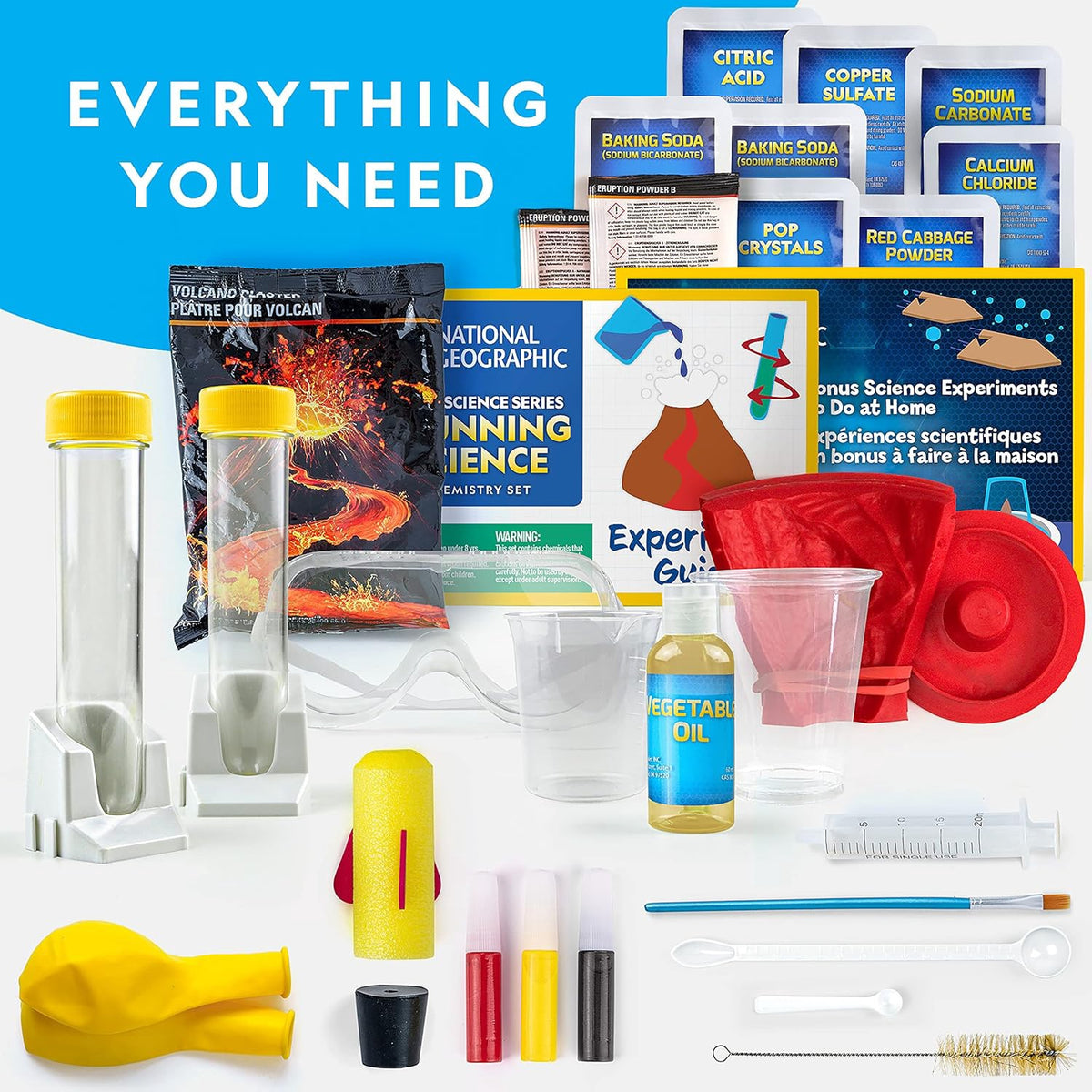 NATIONAL GEOGRAPHIC Toy Stunning Chemistry Set Mega Science Kit