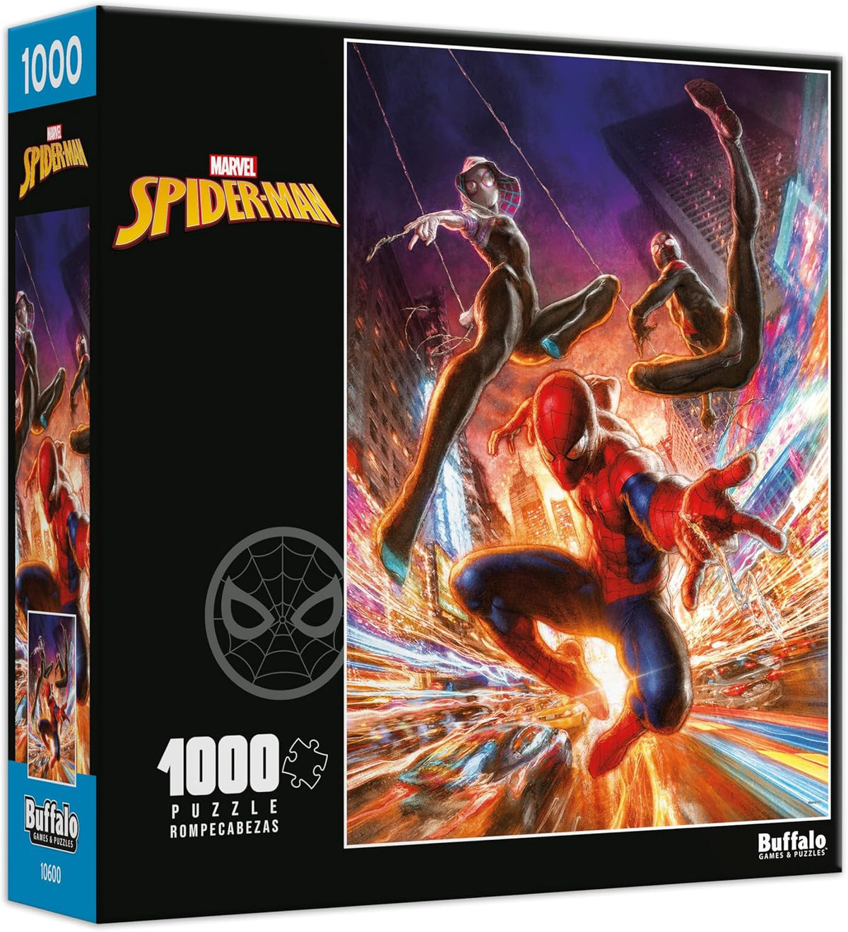 BUFFALO GAMES Puzzle Jigsaw Spiderman Swinging Into the Night 1000PCS