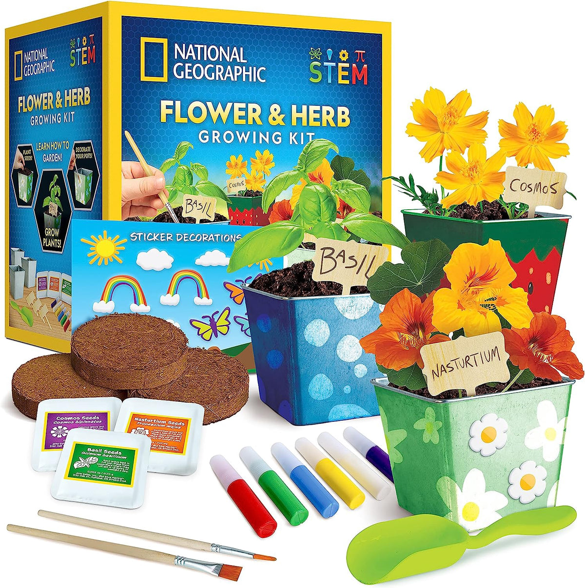 NATIONAL GEOGRAPHIC Toy Flower & Herb Gardening Kit