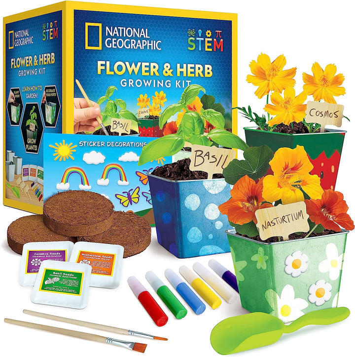NATIONAL GEOGRAPHIC Toy Flower & Herb Gardening Kit