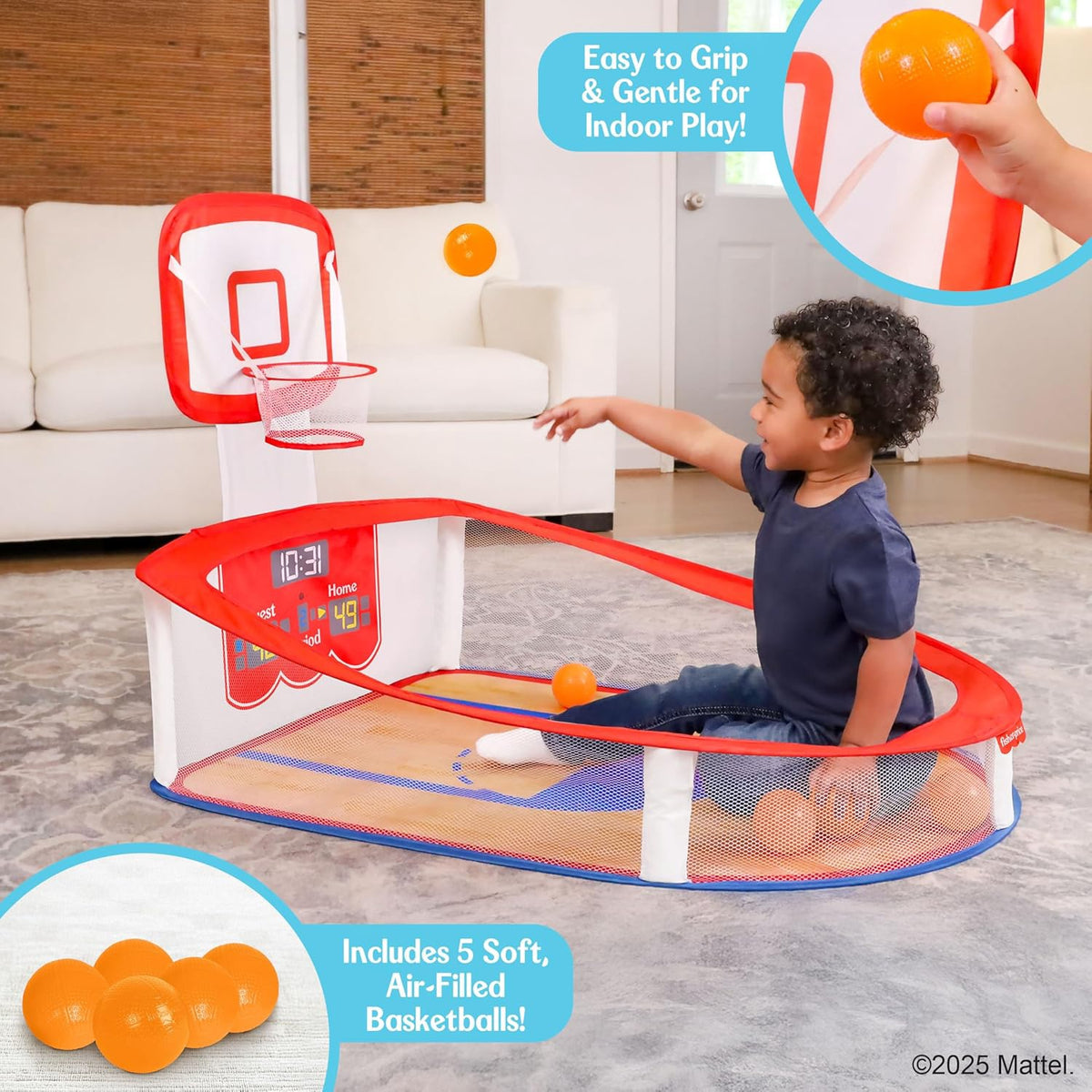 FISHER-PRICE Toy Soft & Safe Basketball Set