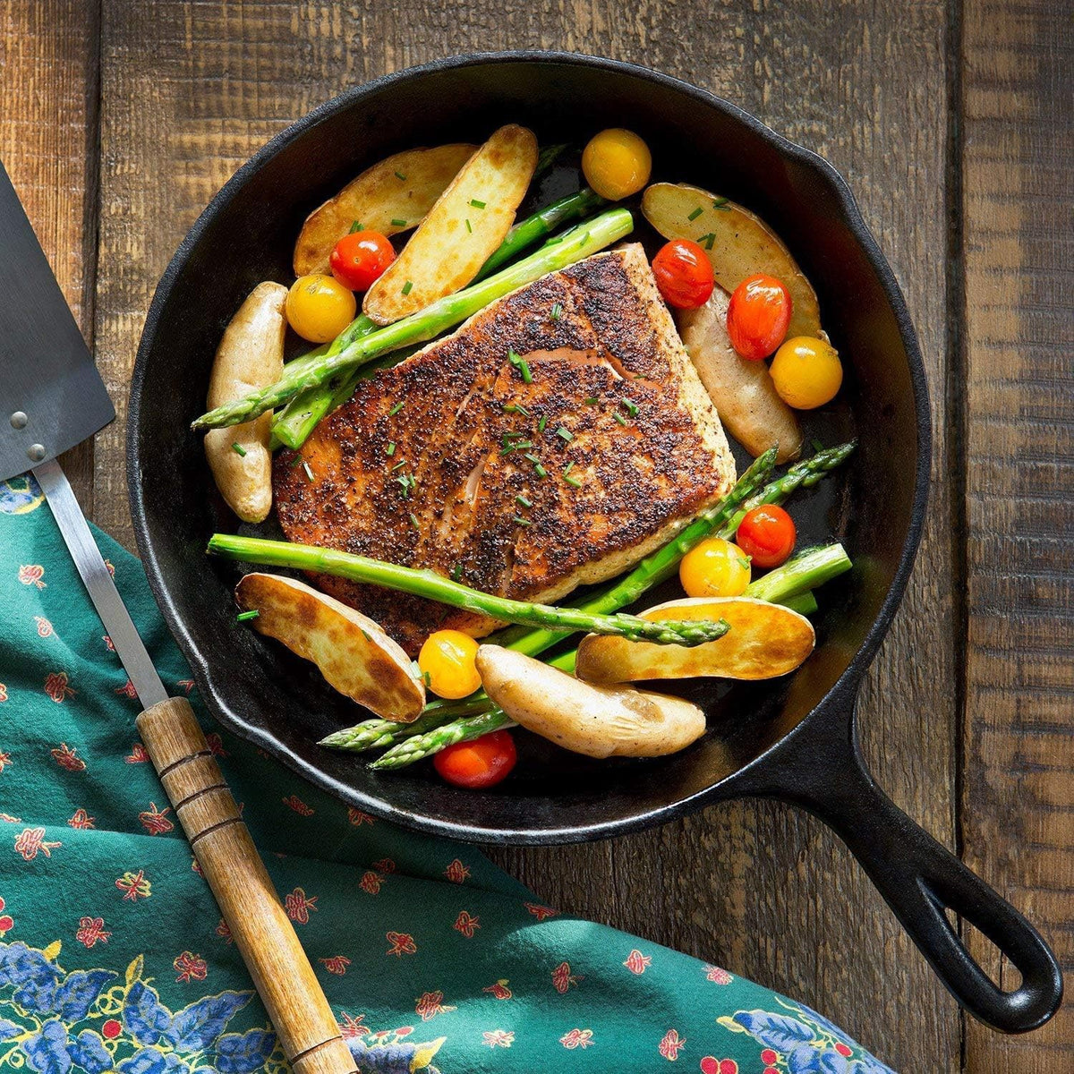 SIMPLE CHEF Skillet Cast Iron 3PC Set
