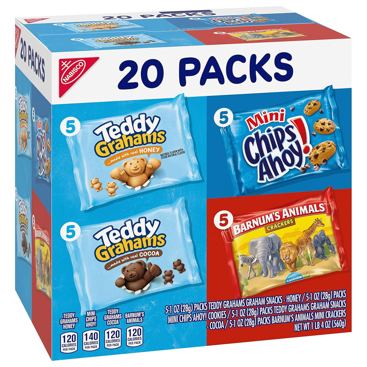 NABISCO Variety Box Mini 20PACKS W/TEDDY Grahams