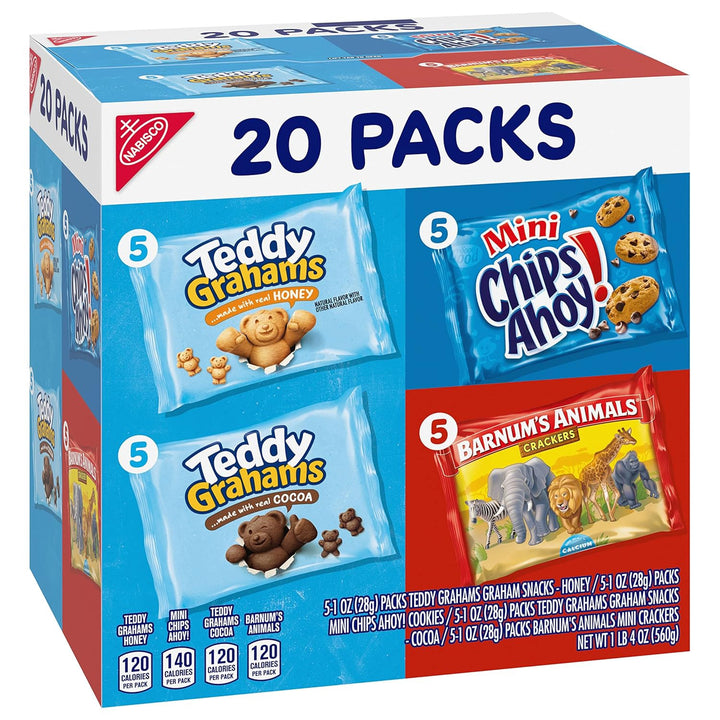 NABISCO Variety Box Mini 20PACKS W/TEDDY Grahams