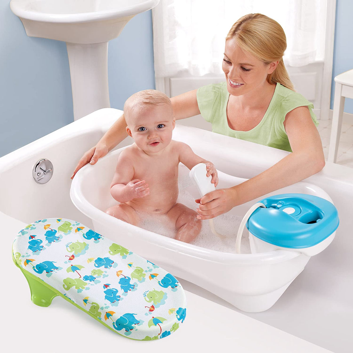 SUMMER Baby Tub Newborn to Toddler Bath Center and Shower