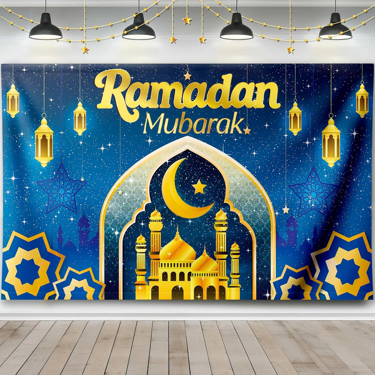 Eid / Ramadan Decor Backdrop Blue