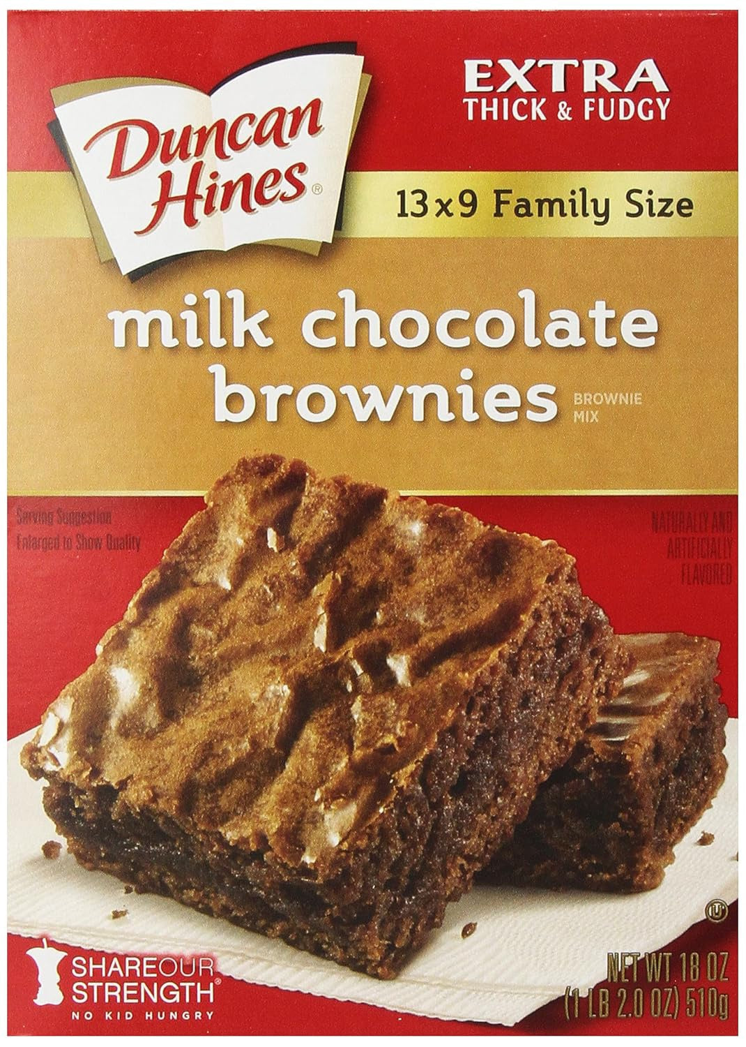 DUNCAN HINES Brownie Mix Chewy Fudge / Milk Chocolate 18OZ