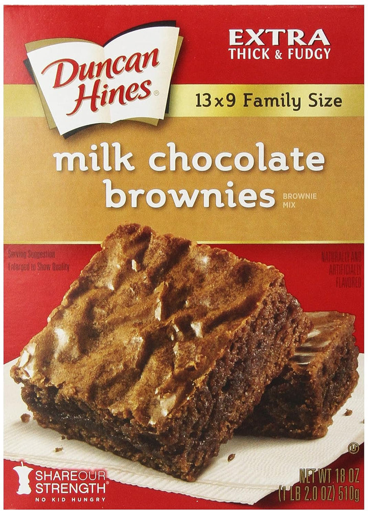 DUNCAN HINES Brownie Mix Chewy Fudge / Milk Chocolate 18OZ
