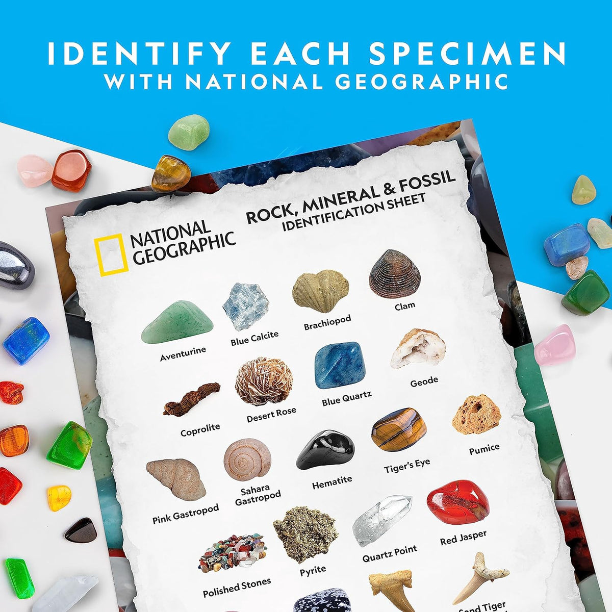 NATIONAL GEOGRAPHIC Toy Rock, Mineral & Fossil Kit