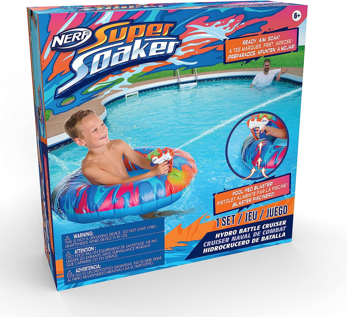 NERF Pool Inflatable Super Soaker Cruiser