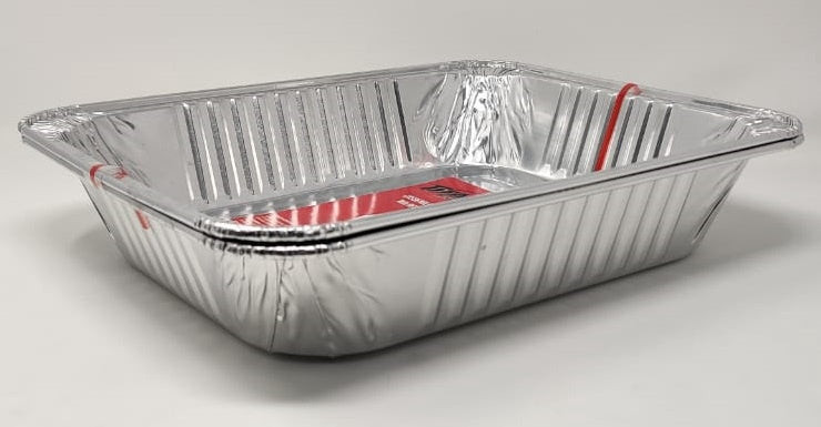 TITAN Foil Tray BZ91321R 2PCS Pack 1/2 Size Deep Stream Pan 11.75X9.4X2.5" 29.8X23.8X6.3CM