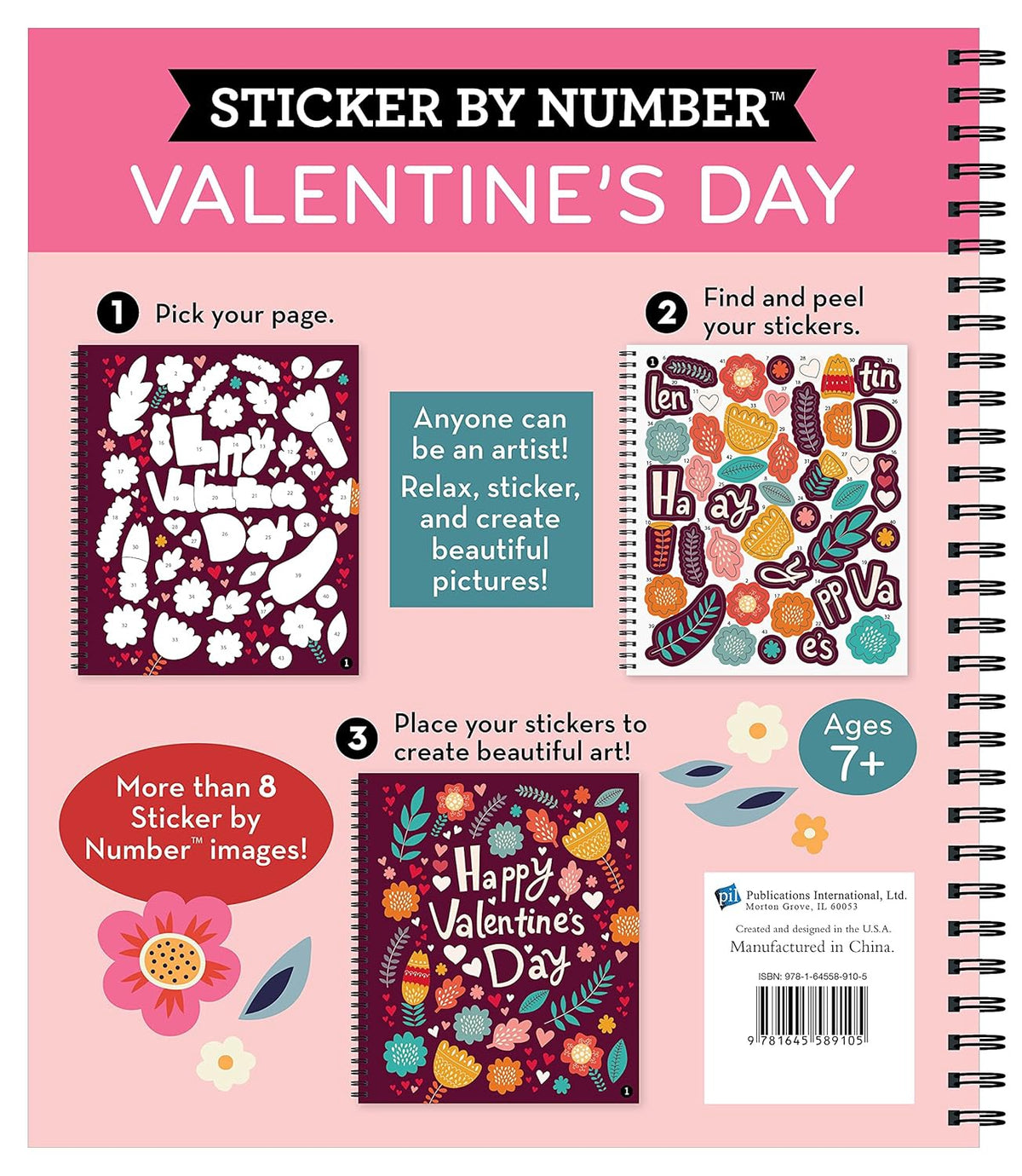 Valentine Spiral Book Brain Games Sticker