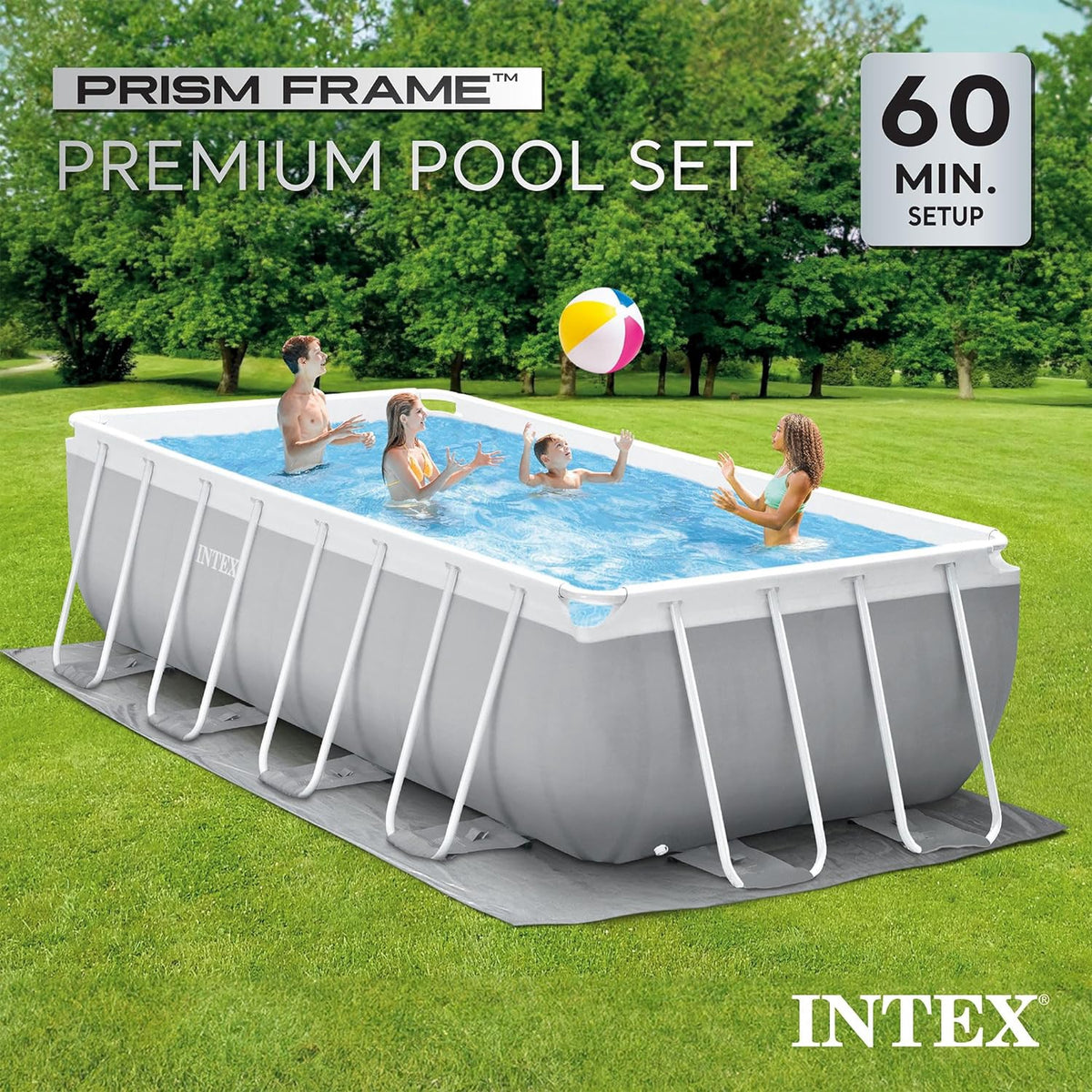 INTEX Pool 26791EH Prism Frame 16FT X 8FT X 42"