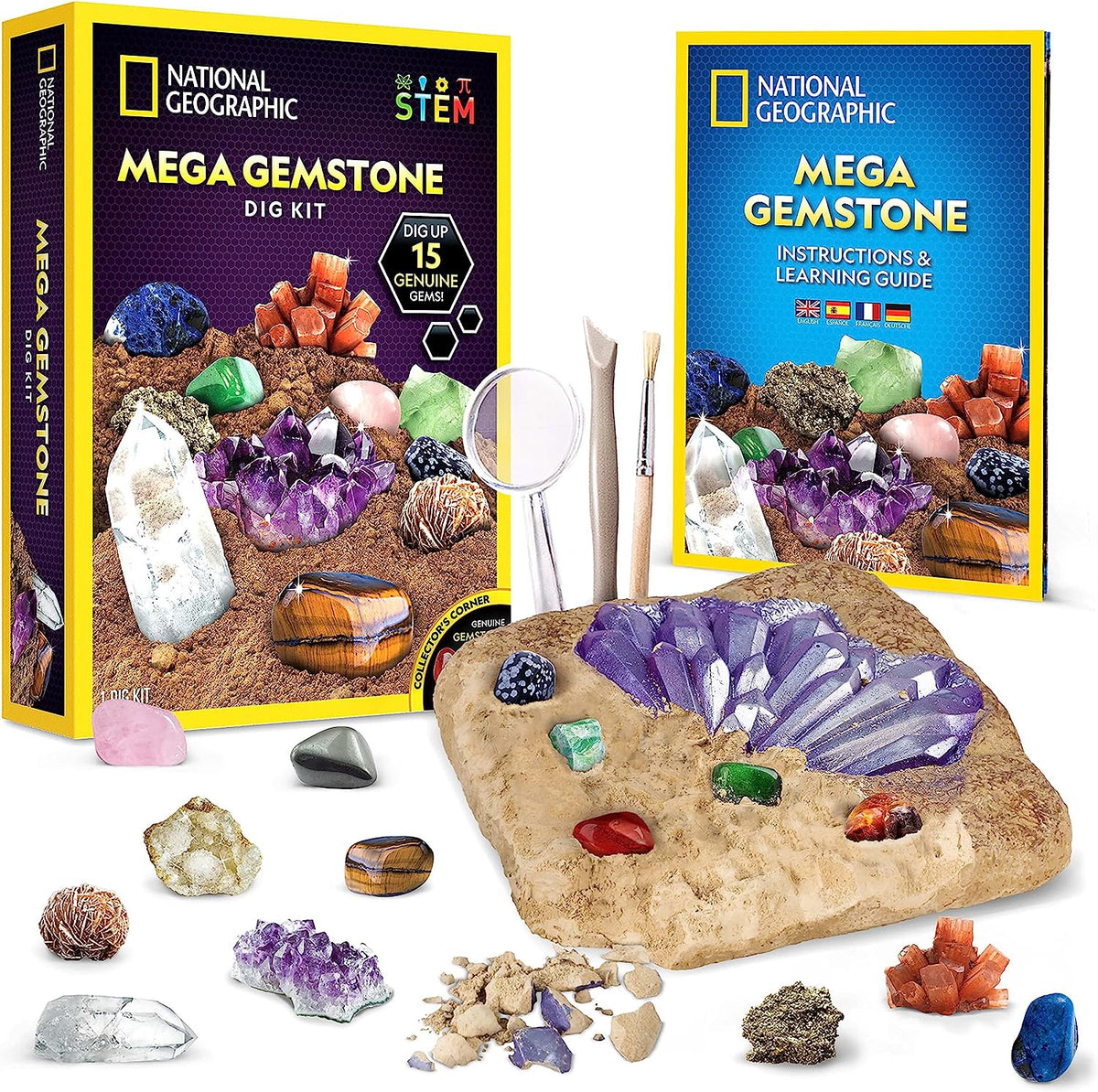 NATIONAL GEOGRAPHIC Toy Mega Gemstone Dig Kit