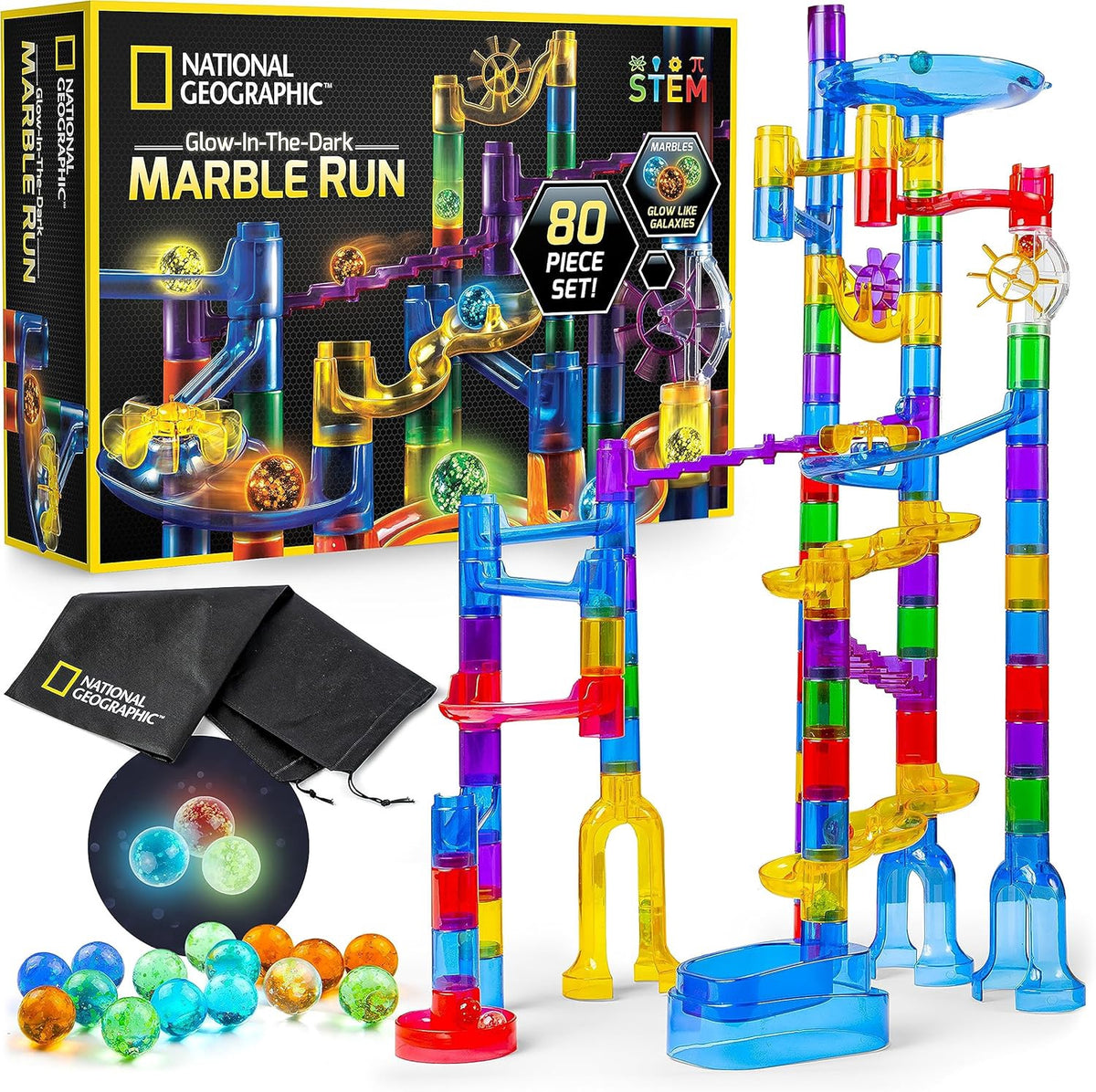 NATIONAL GEOGRAPHIC Toy Marble Run Glow IN the Dark