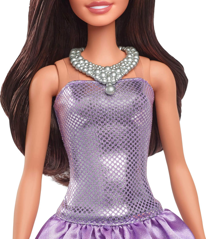 BARBIE Toy Doll Fashionistas with Brown Hair & Silvery Necklace