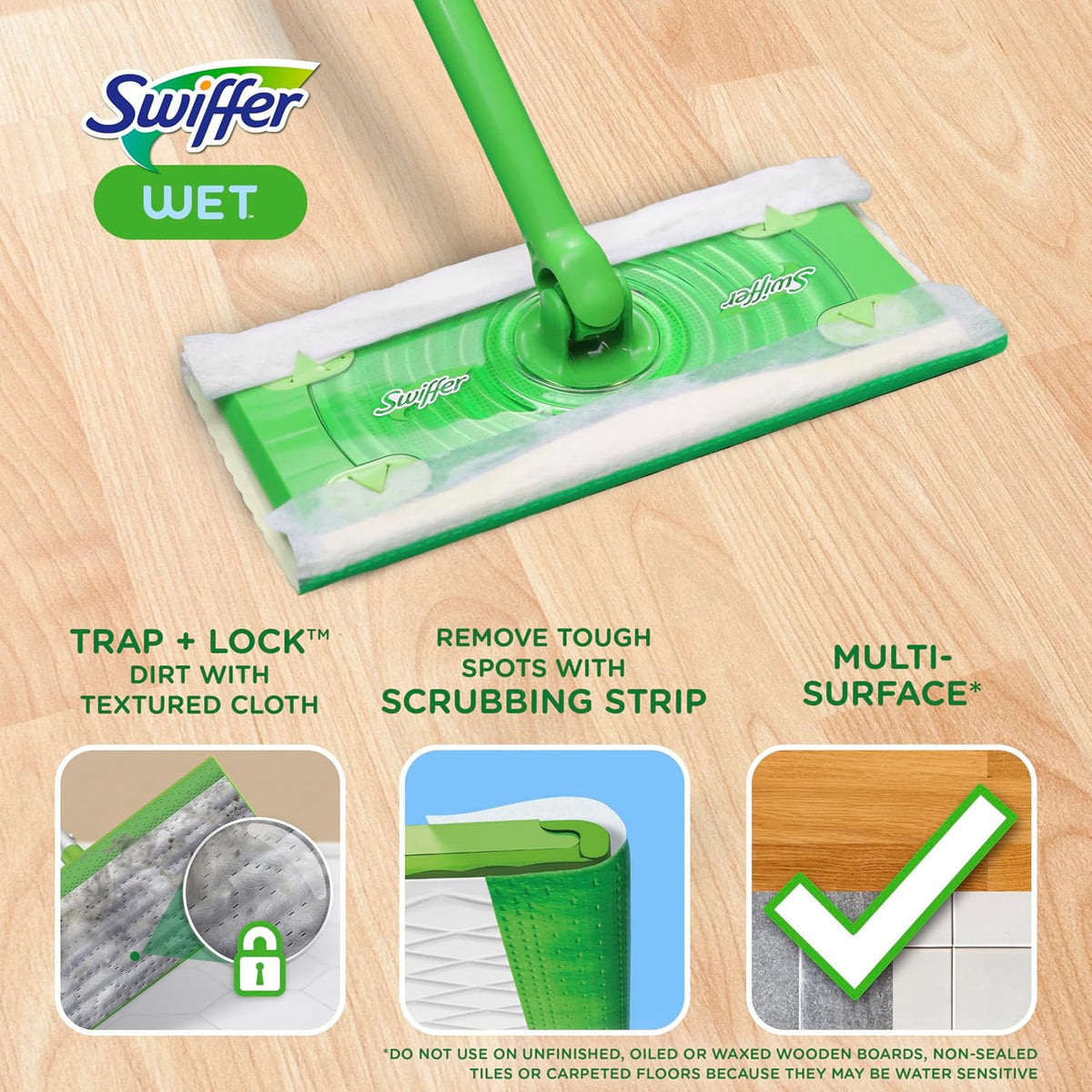 SWIFFER Sweeper Wet Refill Cloth 24COUNT