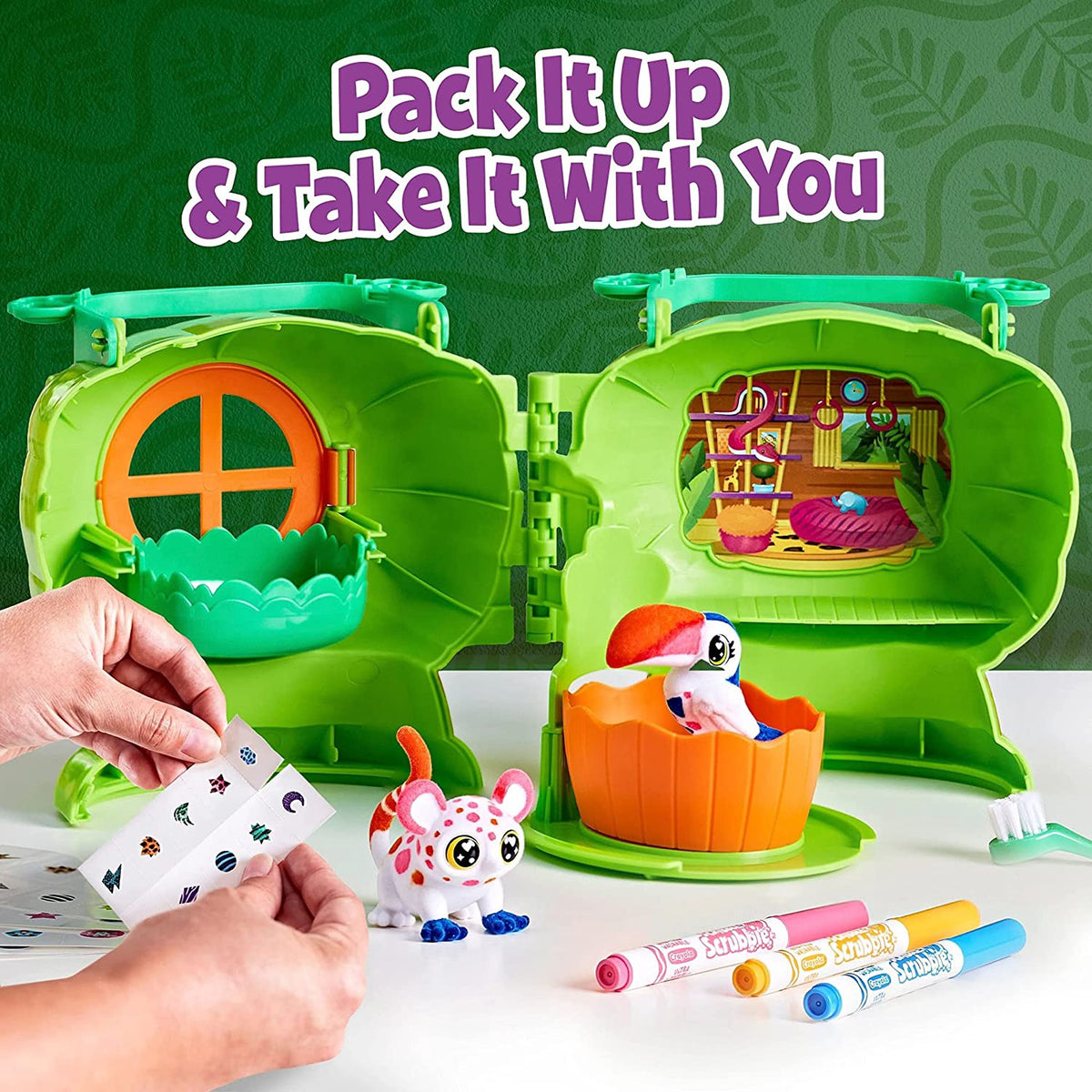 CRAYOLA Toy Scribble Scrubbie Pets Safari Treehouse