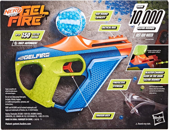 NERF Toy Pro Gelfire Nightfall Uproar Blaster with 10, 000 Rounds Glow IN the Dark