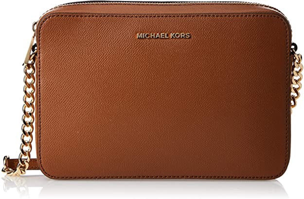 MICHAEL KORS Bag Crossbody Leather Jet Set Gold Blush / Brown
