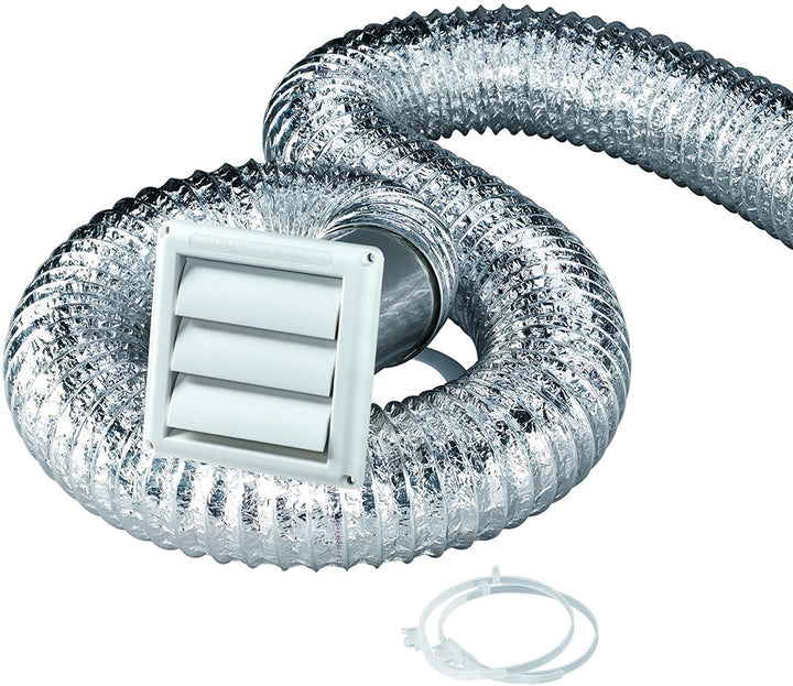DEFLECT Duct Vent Kit 4" -O FAUL0408FK SK8WFW 8' Dryer Flex