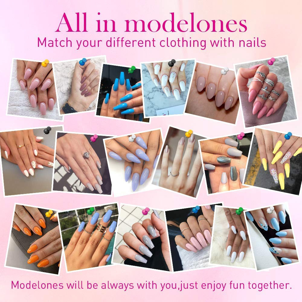 MODELONES Nails Gel Enamel Set 0928 Grey Rose