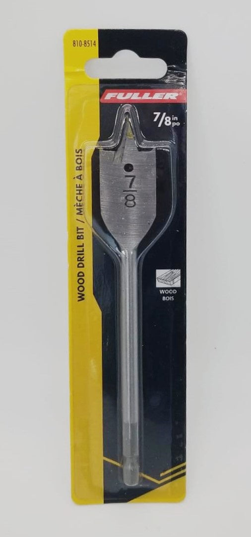 FULLER Drill Bit Flat Wood 7/8" 810-8514