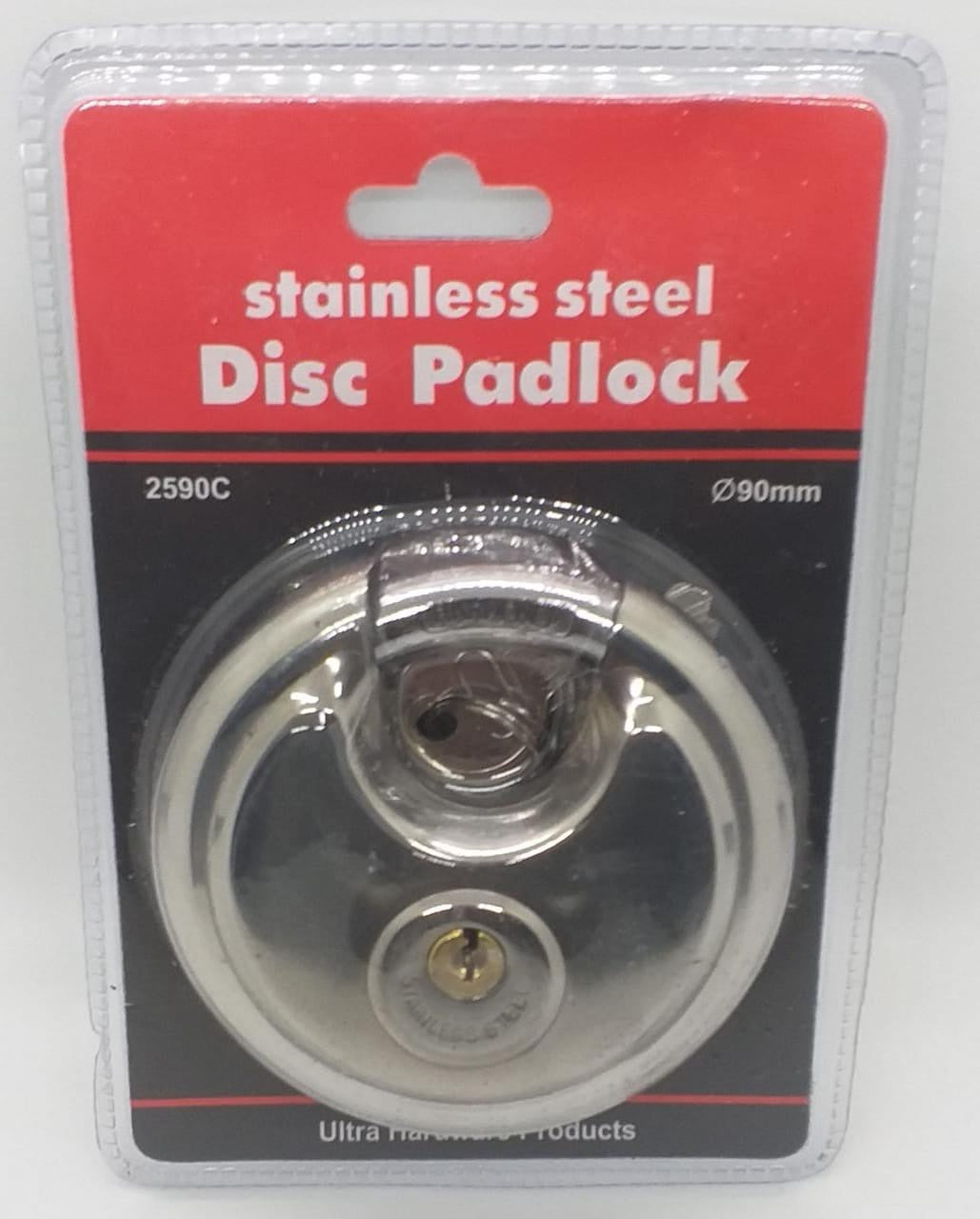 Padlock Disc 90MM Ultra Hardware #2590C Stainless Steel