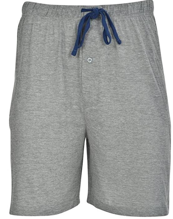 HANES Men Shorts 2PACK Knit Grey & Blue